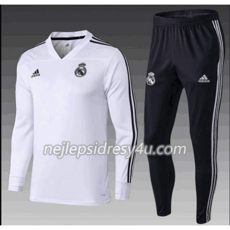 Real Madrid Tréninkový Mikina Soupravy Bílá 2018/19